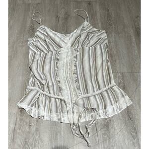 Y2K Anchor Blue Women’s Baby Doll Blouse Size L